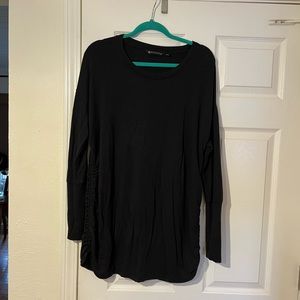 Athleta XL Black Ruched Side Tunic